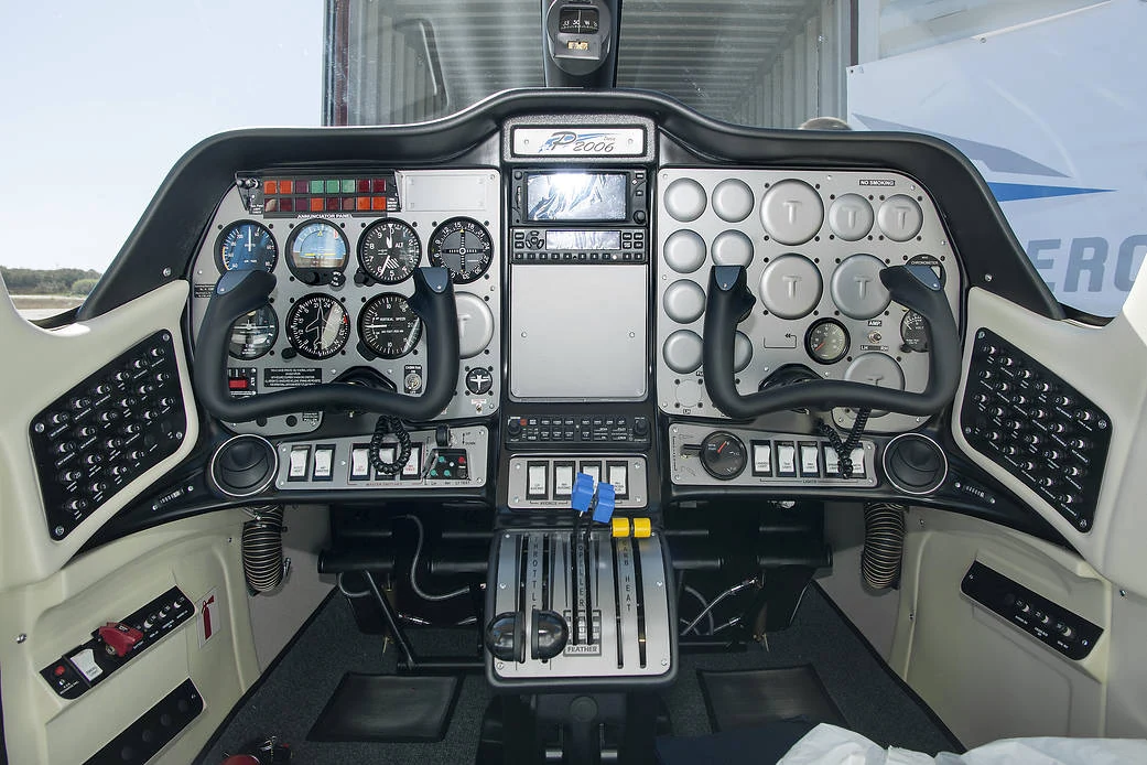 Instrument panel of the Tecnam P2006T used for NASA X-57 research
